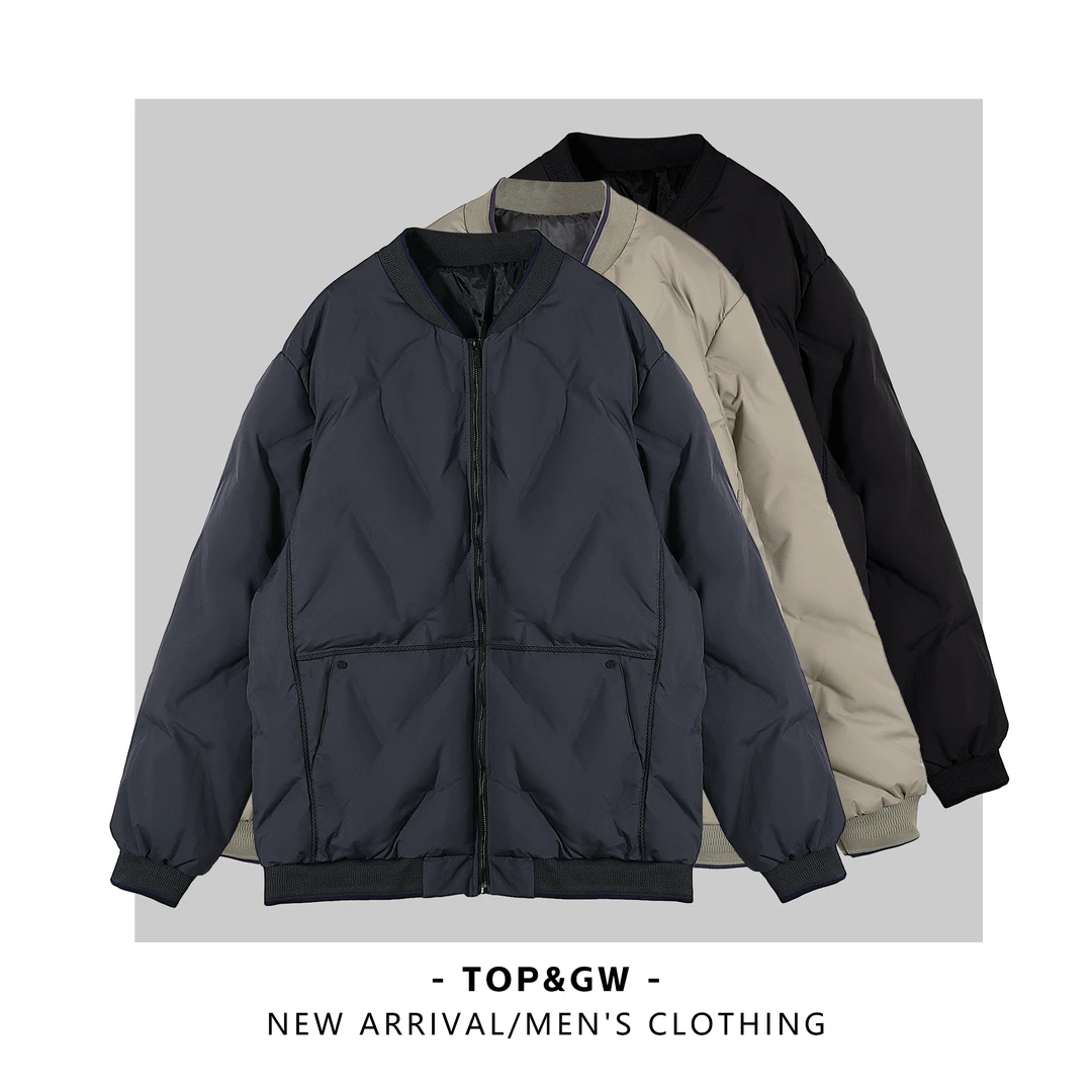 冬季百搭男士大码宽松休闲户外立领保暖短款棉服情侣夹克9898