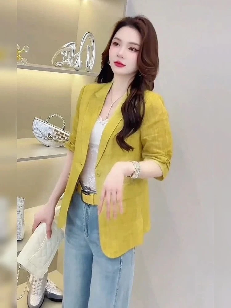 夏季西装外套女修身韩版显瘦
