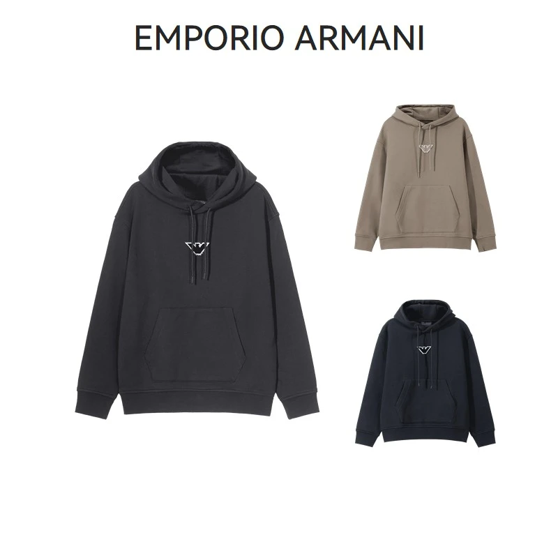 EA阿玛尼Armani 新品 男士薄绒款连帽卫衣6D1M93 1JTAZ