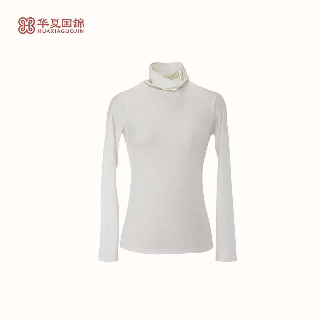 【月缕】真丝针织高领打底衫【四川工美蜀锦】