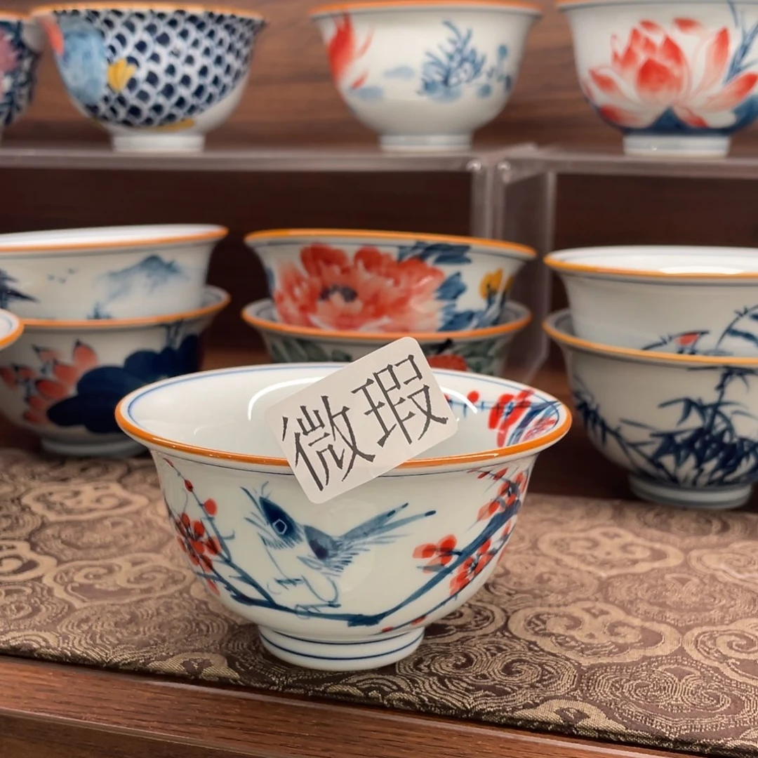 有瑕釉下彩纯手绘