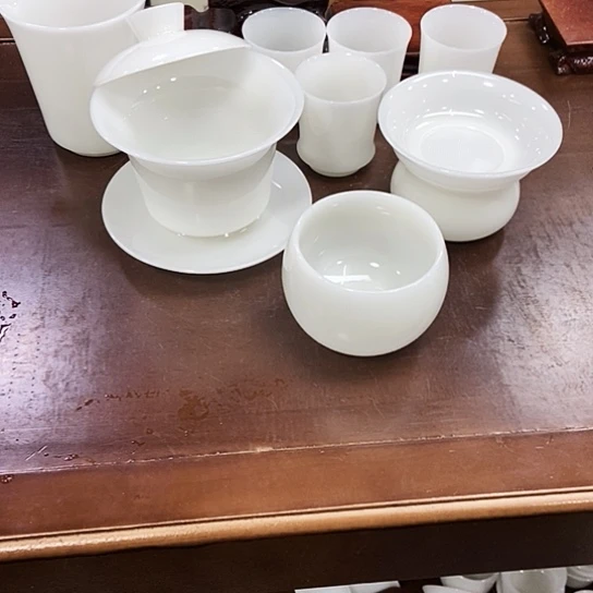 马蹄盖碗套组两主人杯