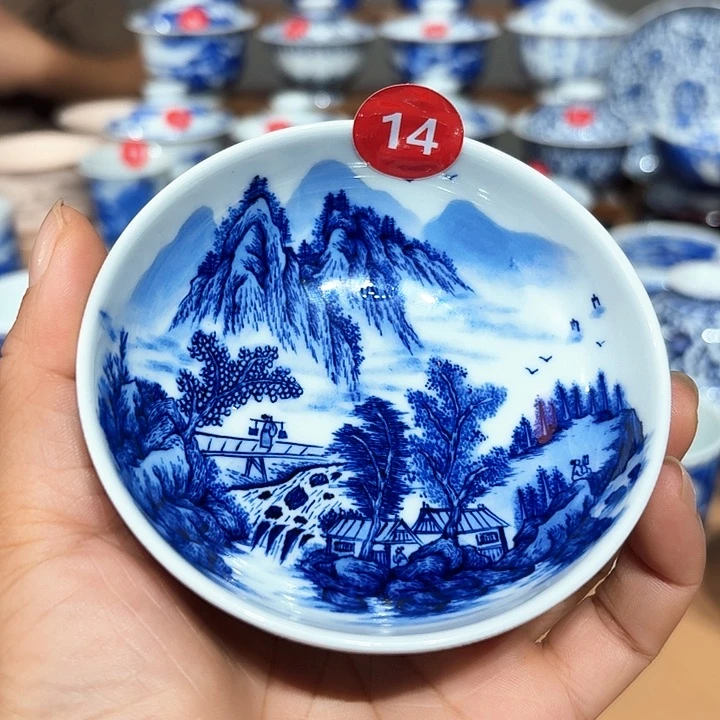 景德镇纯手工手绘普洱杯