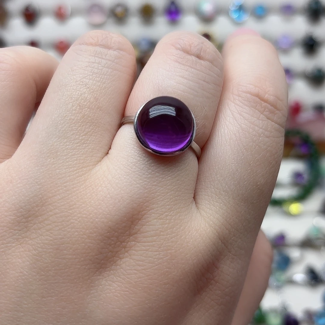 水晶戒指银S925镶嵌?****a