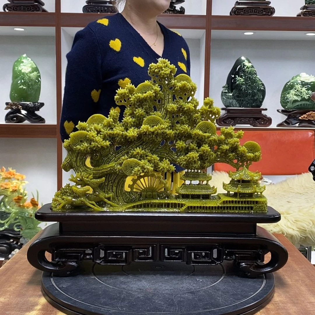 路***）玉山水摆件 玄关摆件