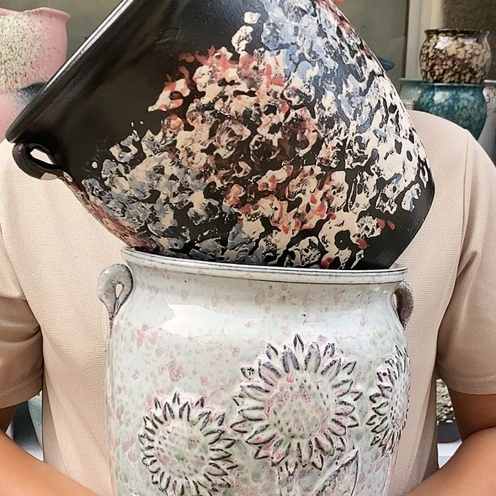 紫砂花盆口20高25福利俩个
