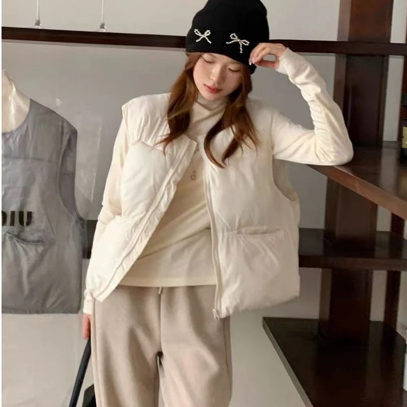 【运补6-8】8325韩版女士小个子无袖宽松无领坎肩