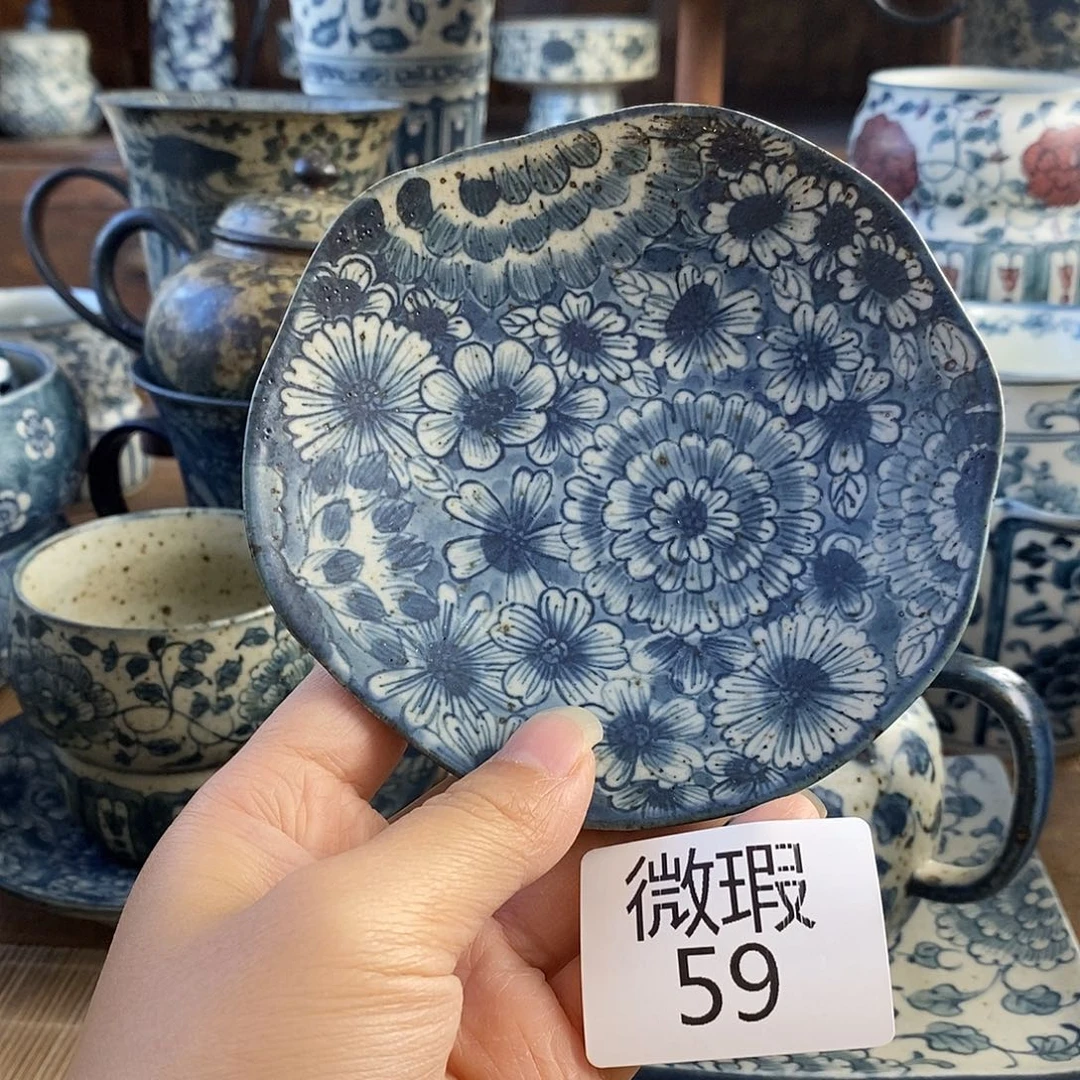 陶手工手绘青花高温陶瓷