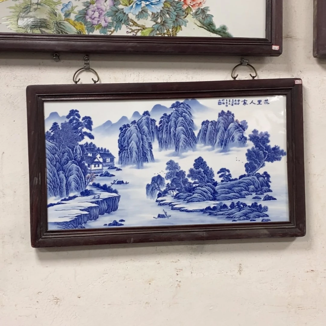 瓷片90*52*1景德镇瓷板画柴窑烧制