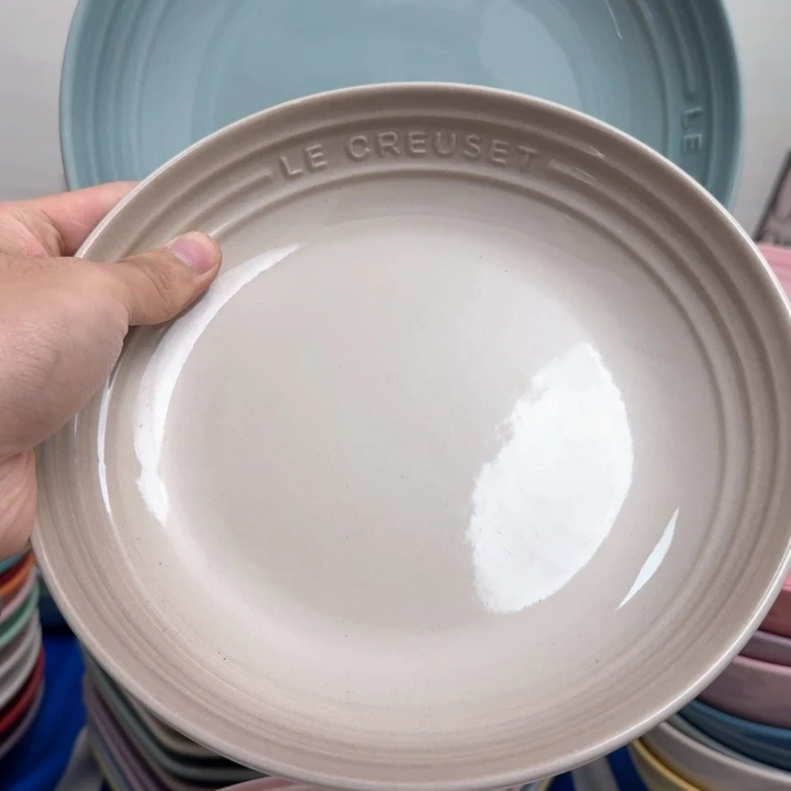 瓷片微瑕2个9英寸温哥华圆深盘