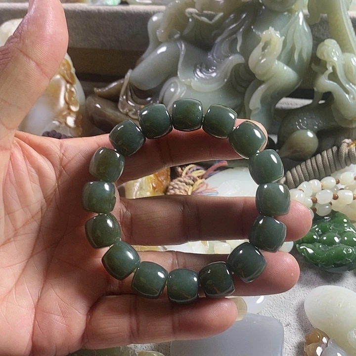 手链未镶嵌和田玉（糖玉）