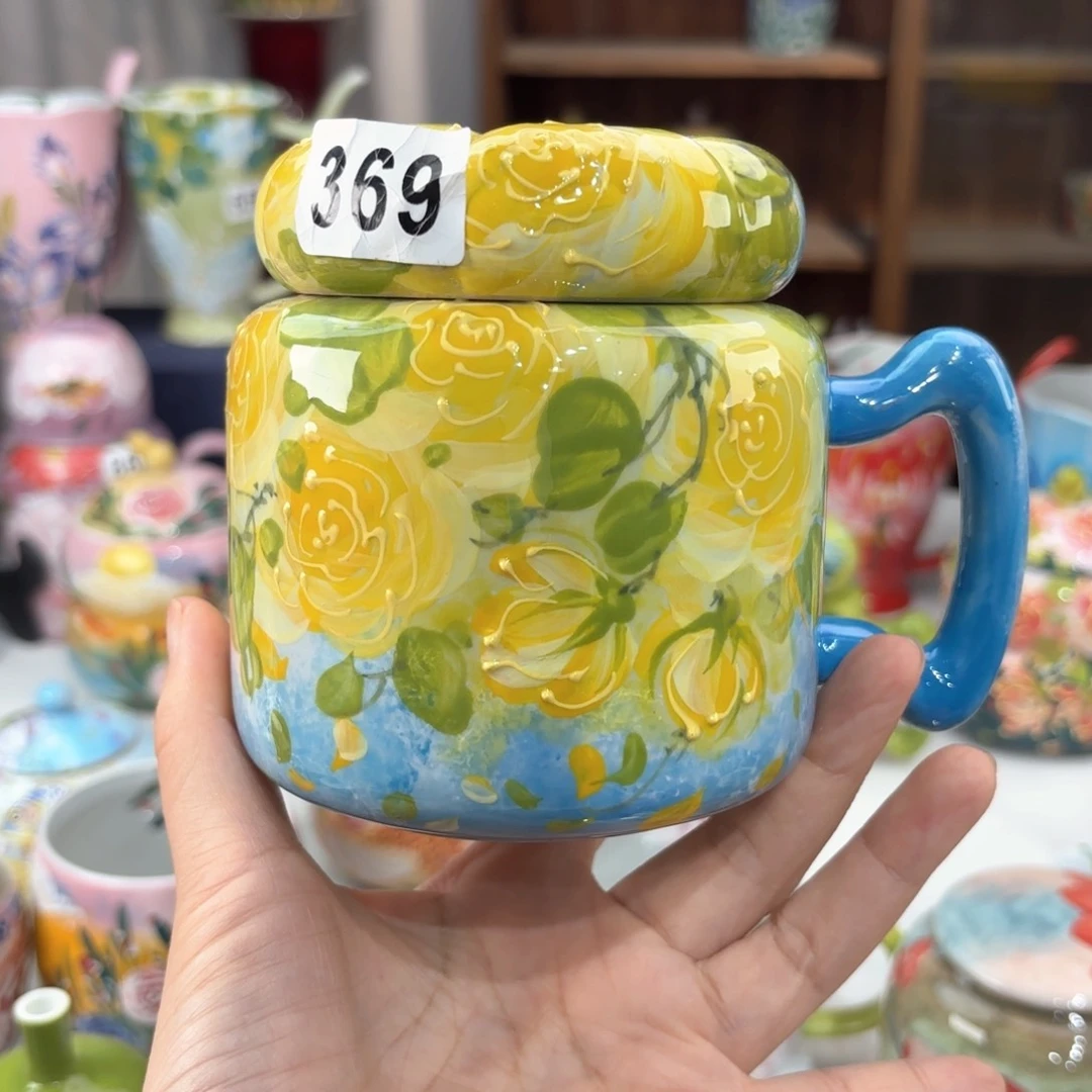 景德镇手绘高温釉下彩陶瓷茶具装饰