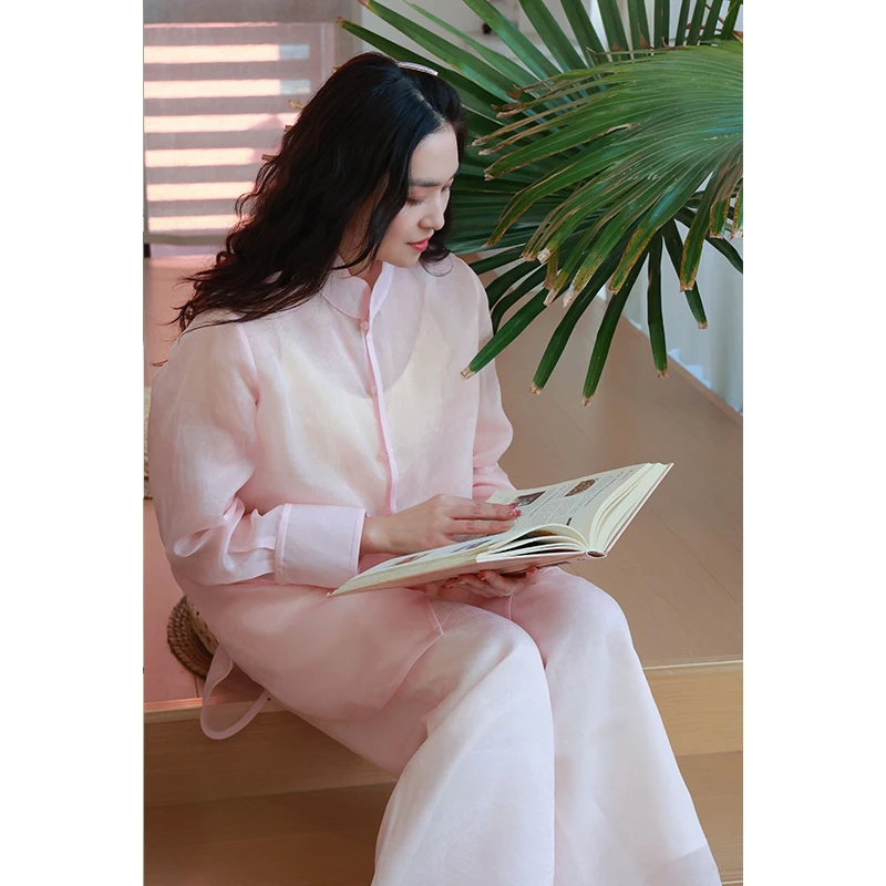 【2025门店同款】桃花颜•新中式衬衣（25710040-桃夭）