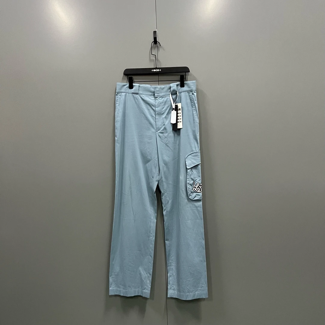 95新 LouisVuitton/路易威登 ab2LV蓝色口袋刺绣长裤95新005822