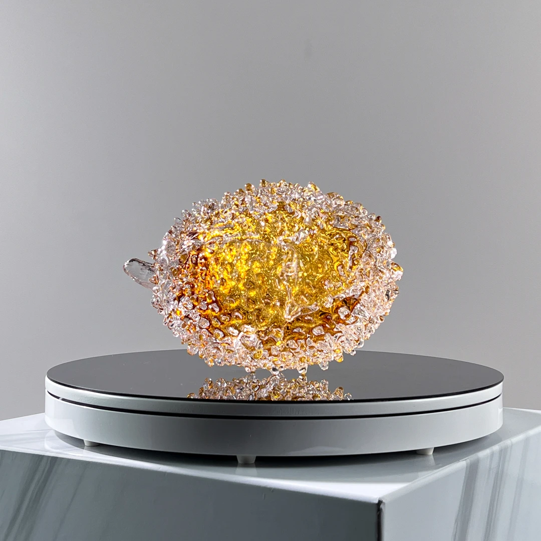 巴比特【猫山王榴莲】意式欧式现代简约轻奢纯手工水晶琉璃艺术摆件