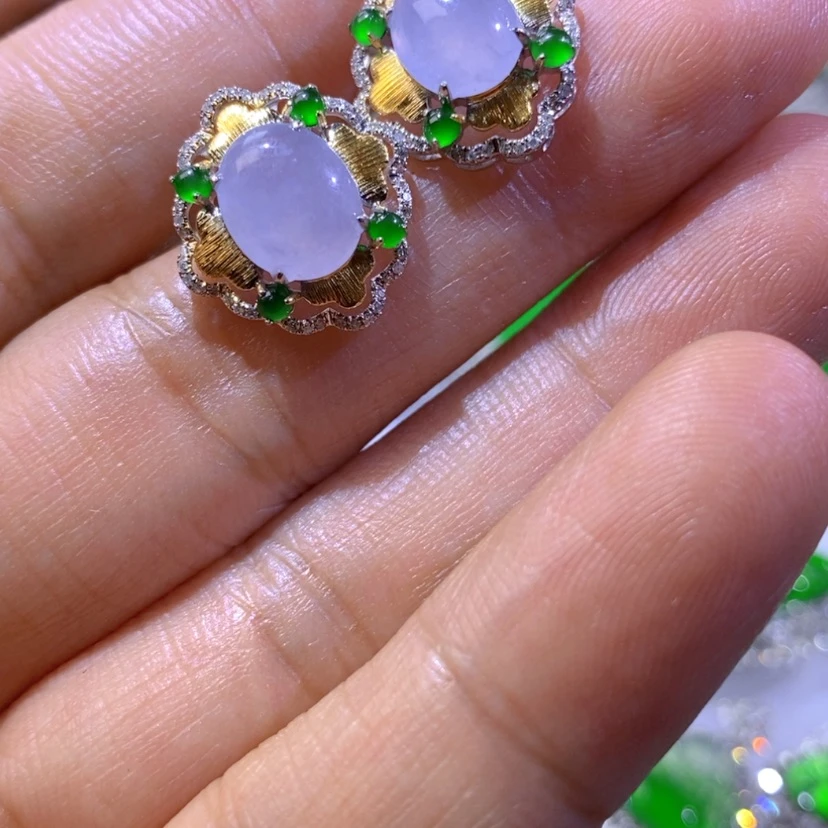 【闪购商品】翡翠挂件银S925镶嵌天然翡翠