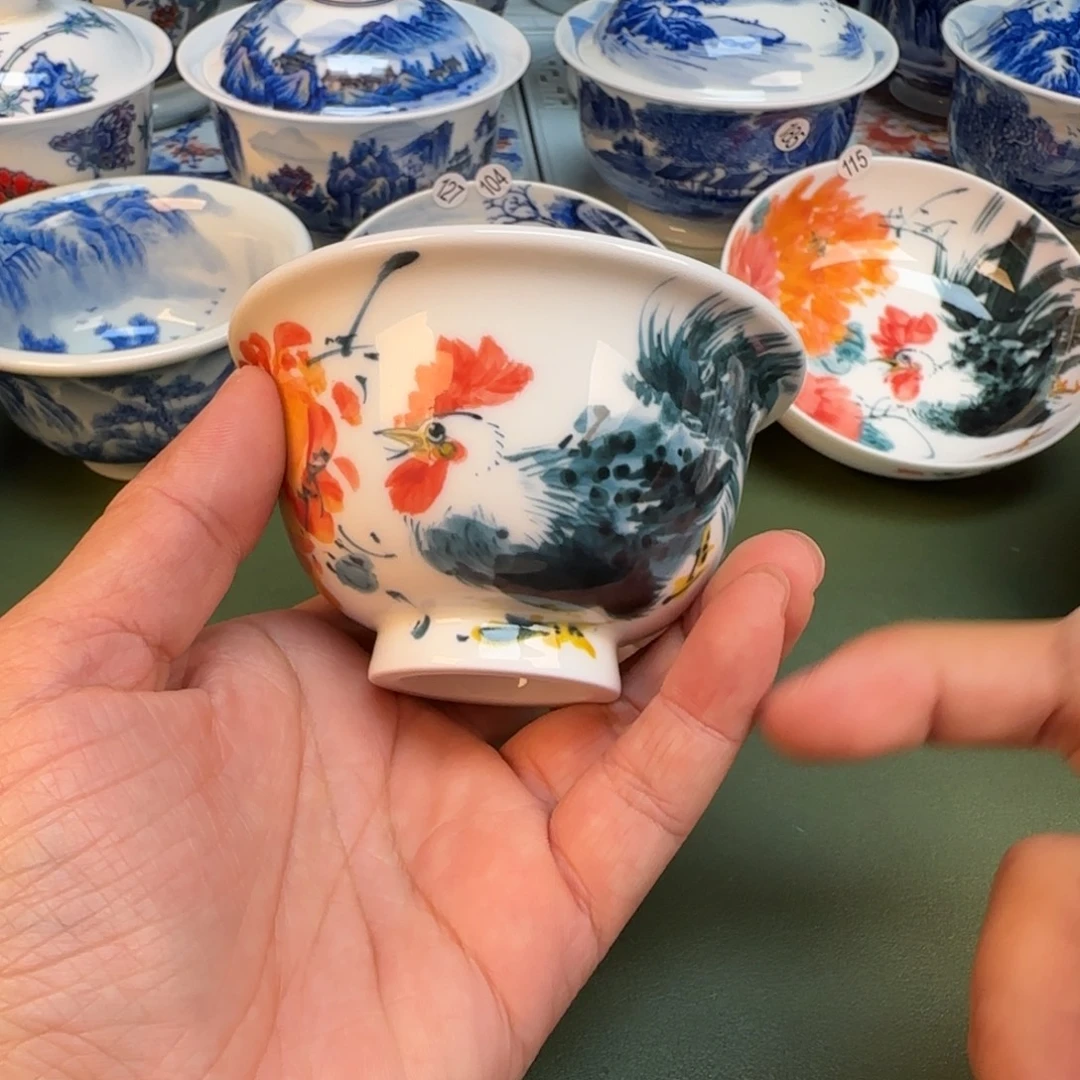 纯手工纯手绘茶具石头161