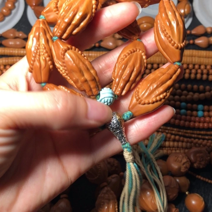 橄榄核手串/手链杨*尚柳叶佛手手持