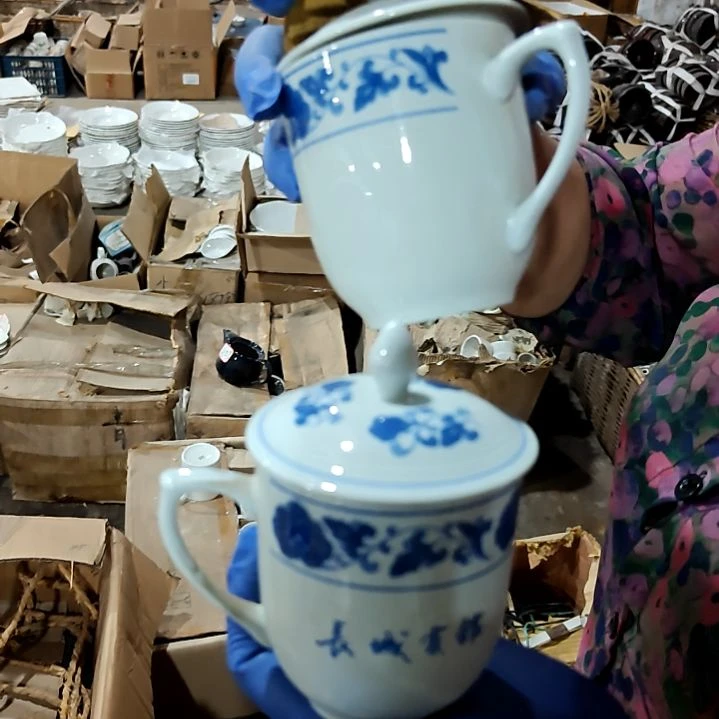 瓷片盘子碗茶壶啥都有