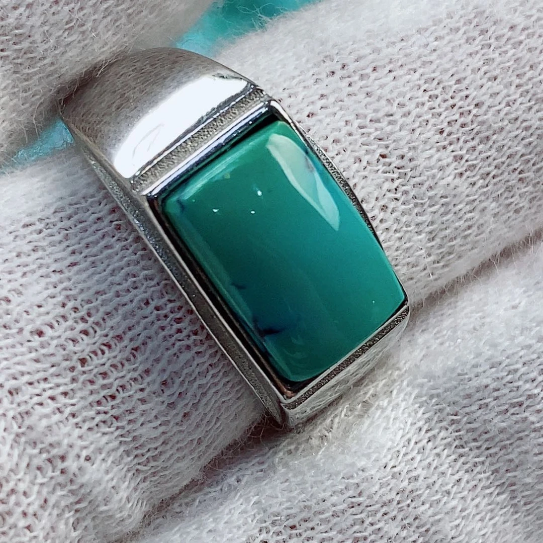 银S925镶嵌绿松石珠宝奇石