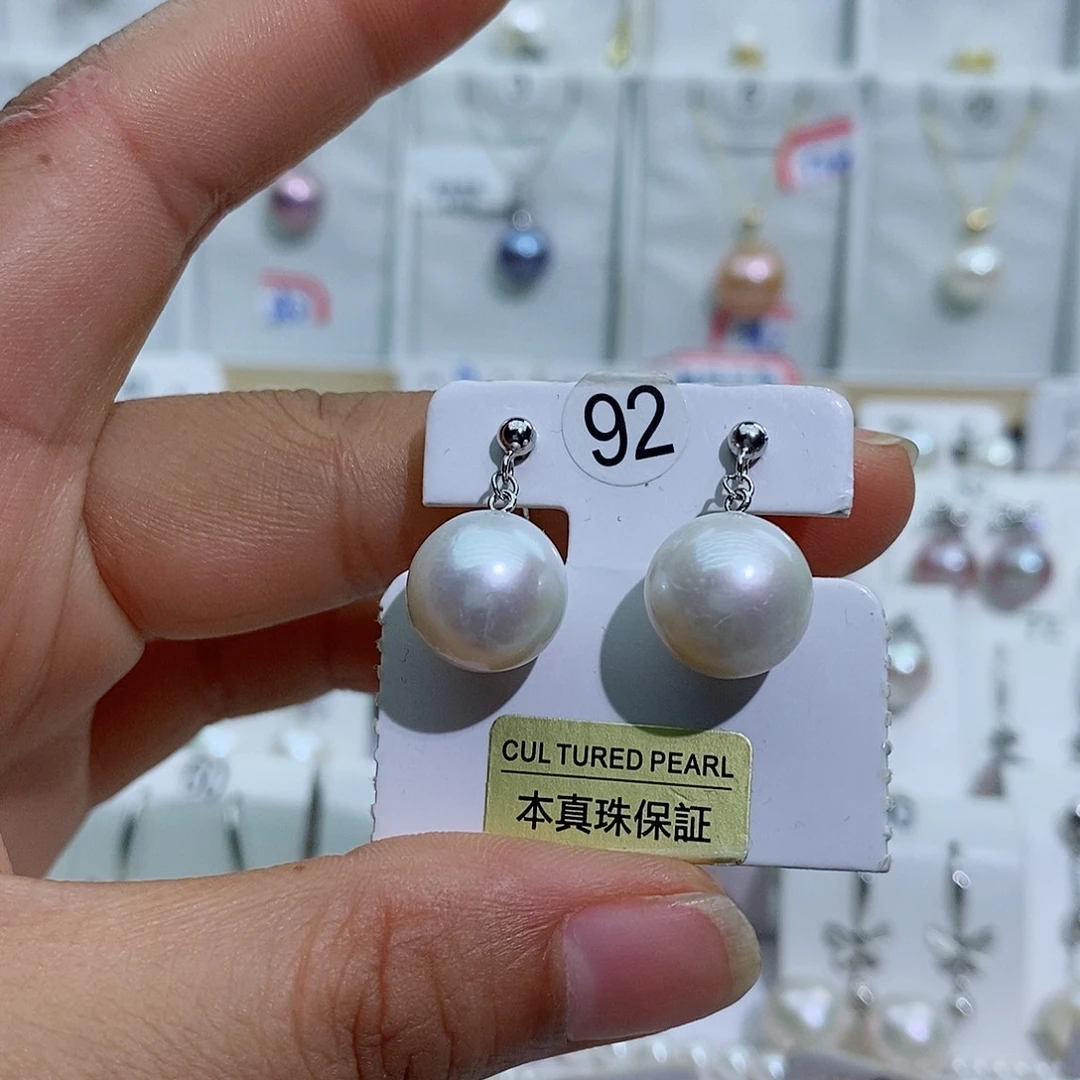 淡水珍珠银S925镶嵌吊坠(赠链)