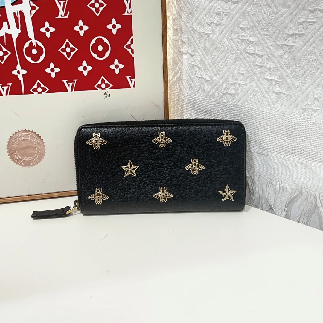 95新 GUCCI/古驰 古驰蜜蜂长款钱包 cj4268