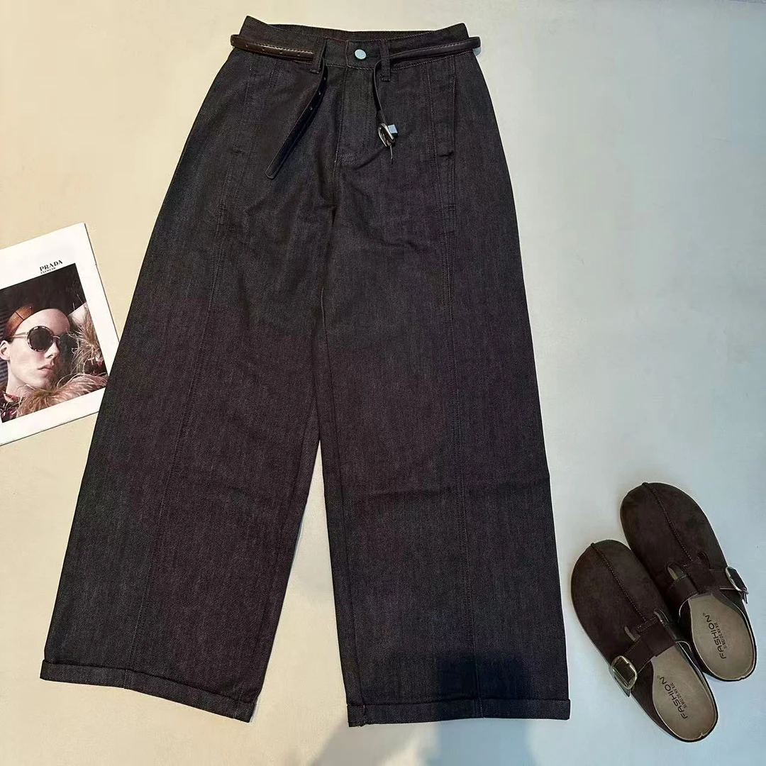 《姚家优麦汇》K6892秋款水洗弯刀牛仔裤显瘦百搭新款裤子