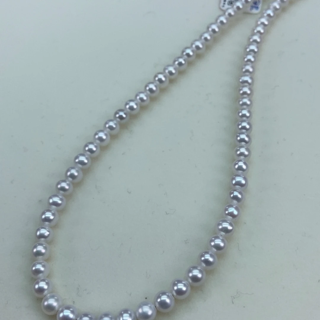 淡水珍珠5冷白光小灯泡银S925镶嵌