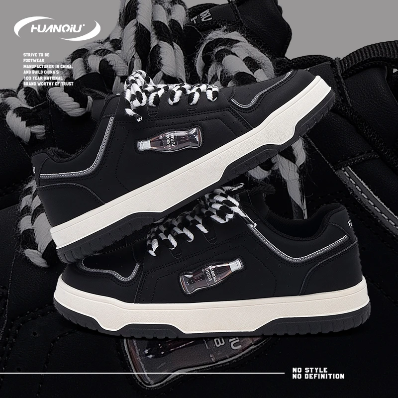 环球黑色板鞋男2025夏季新款帅气时尚潮流小众ins百搭学生运动鞋