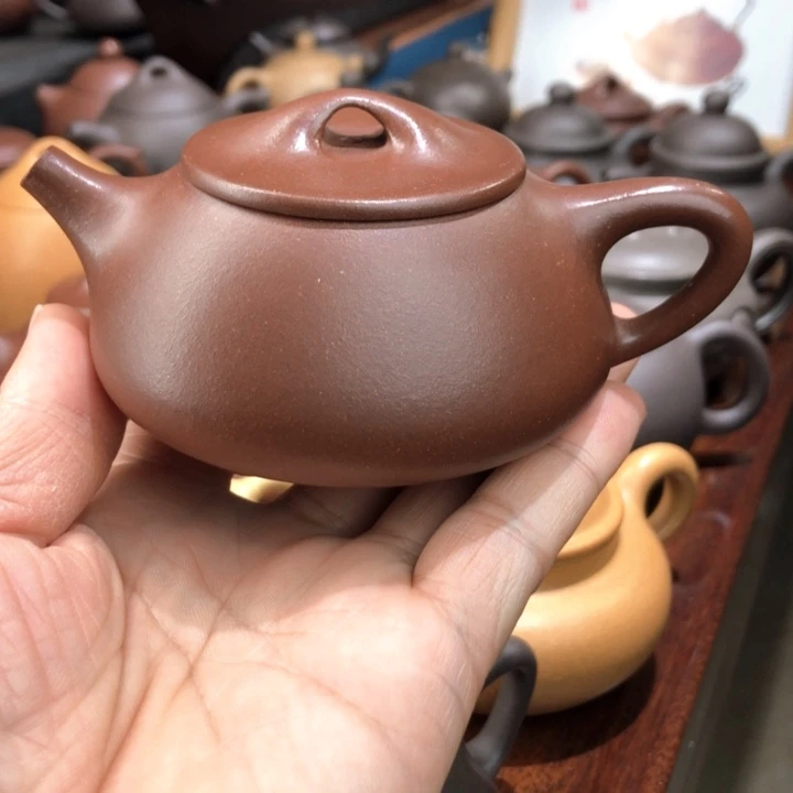 紫砂公道杯底槽青景舟石飘