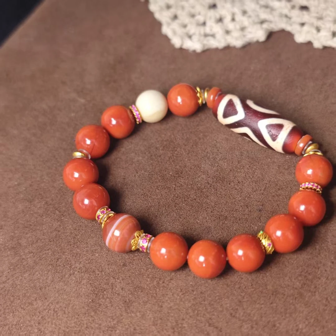 【鲸禧云珠】玛瑙G刚星辰天地手串 A139