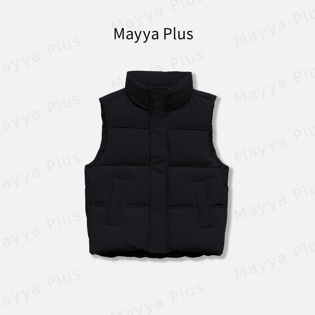 【暖地带】Mayya Plus麦芽定制韩版气质显瘦流光风羽绒马夹32546759