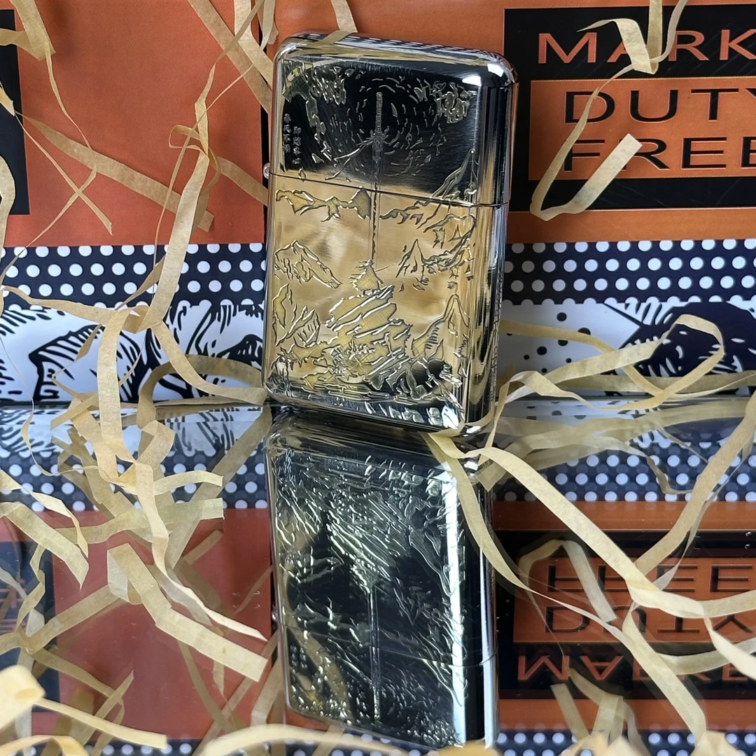 佐罗剑来三代790超薄防风黄铜内胆手感超棒银色镜面