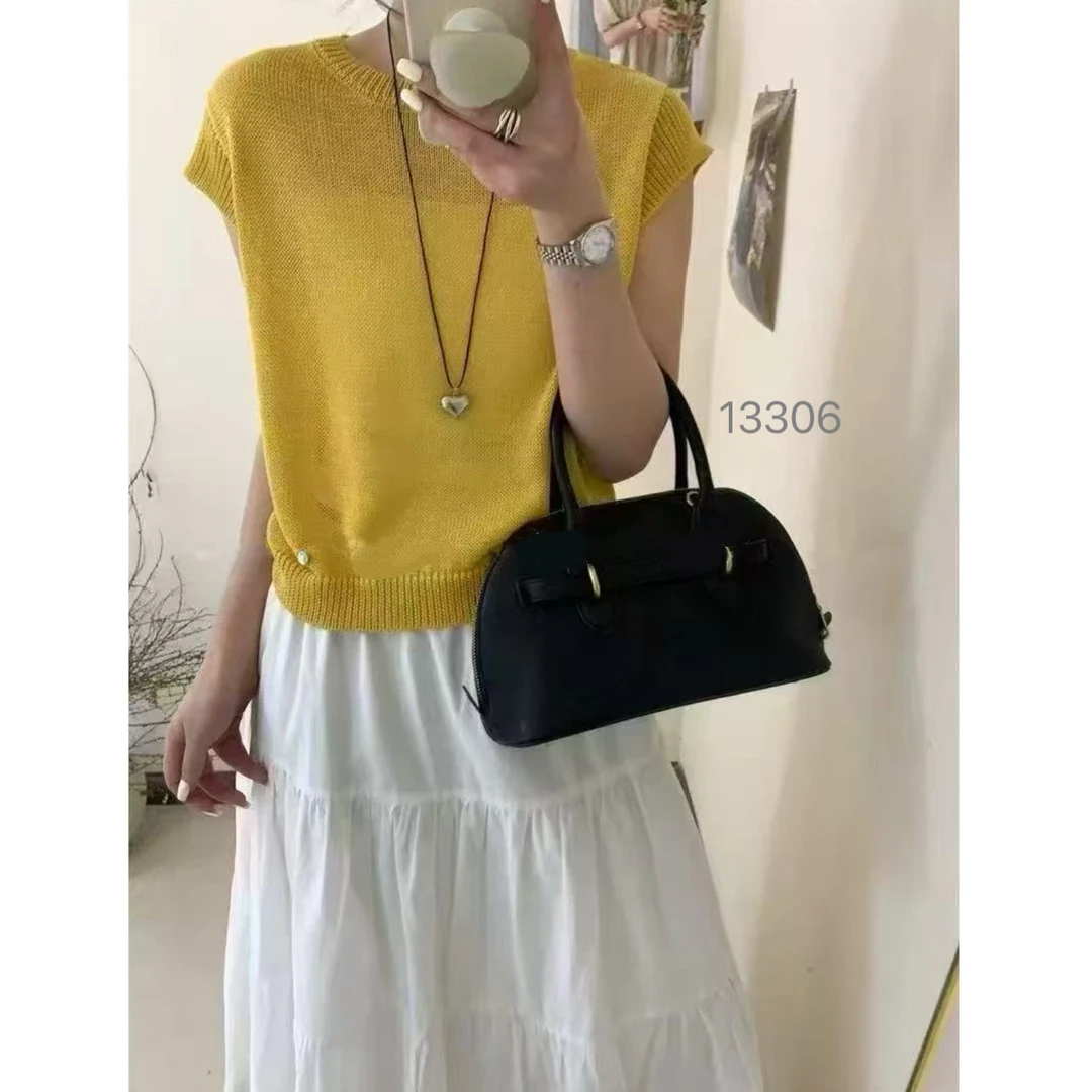 13306（部分无水洗唛，介意慎拍）CHUXUN新款小U领净版小飞袖