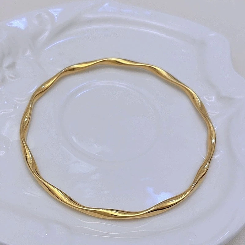 手镯 1106-时尚气质莫比乌斯手镯金色简约小众百搭