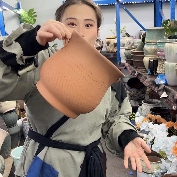 20×21-粗陶花盆有孔