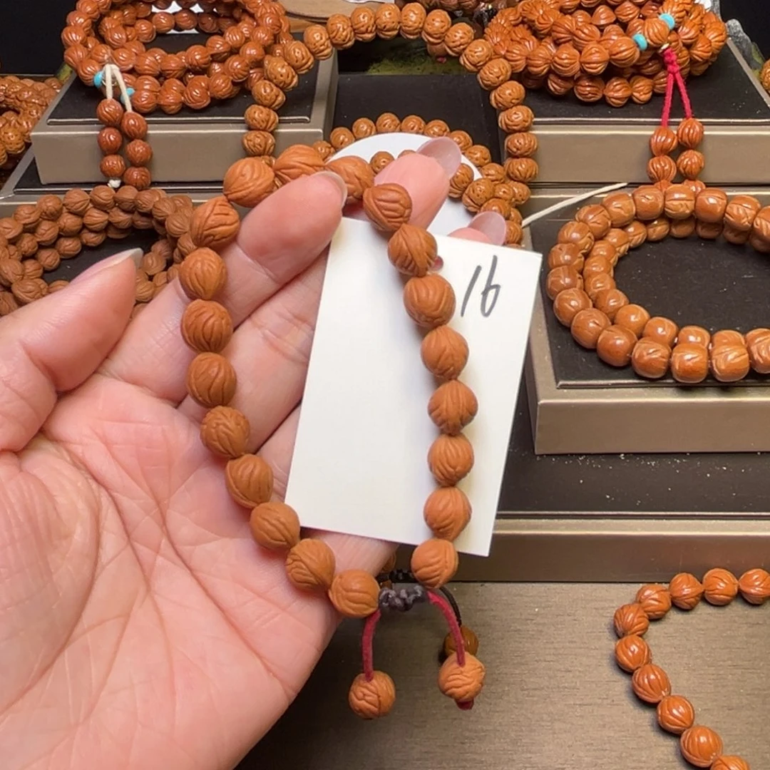 腿****桃核手串野生小奶豆09➕精品无修