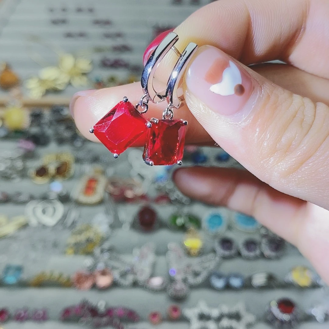 【闪购商品】托帕石耳饰银S925镶嵌