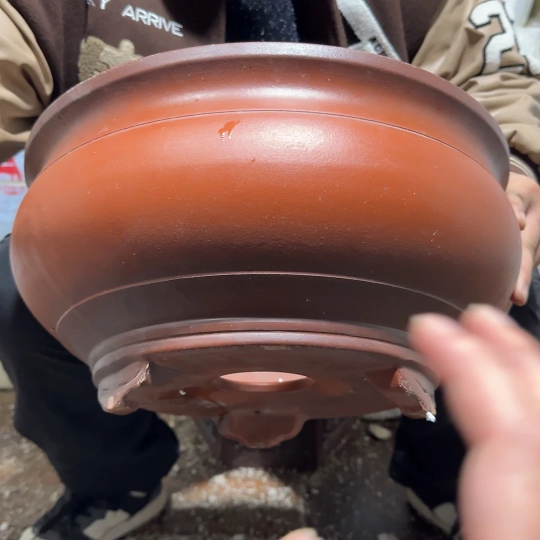 紫砂花盆口径31高度15厘米