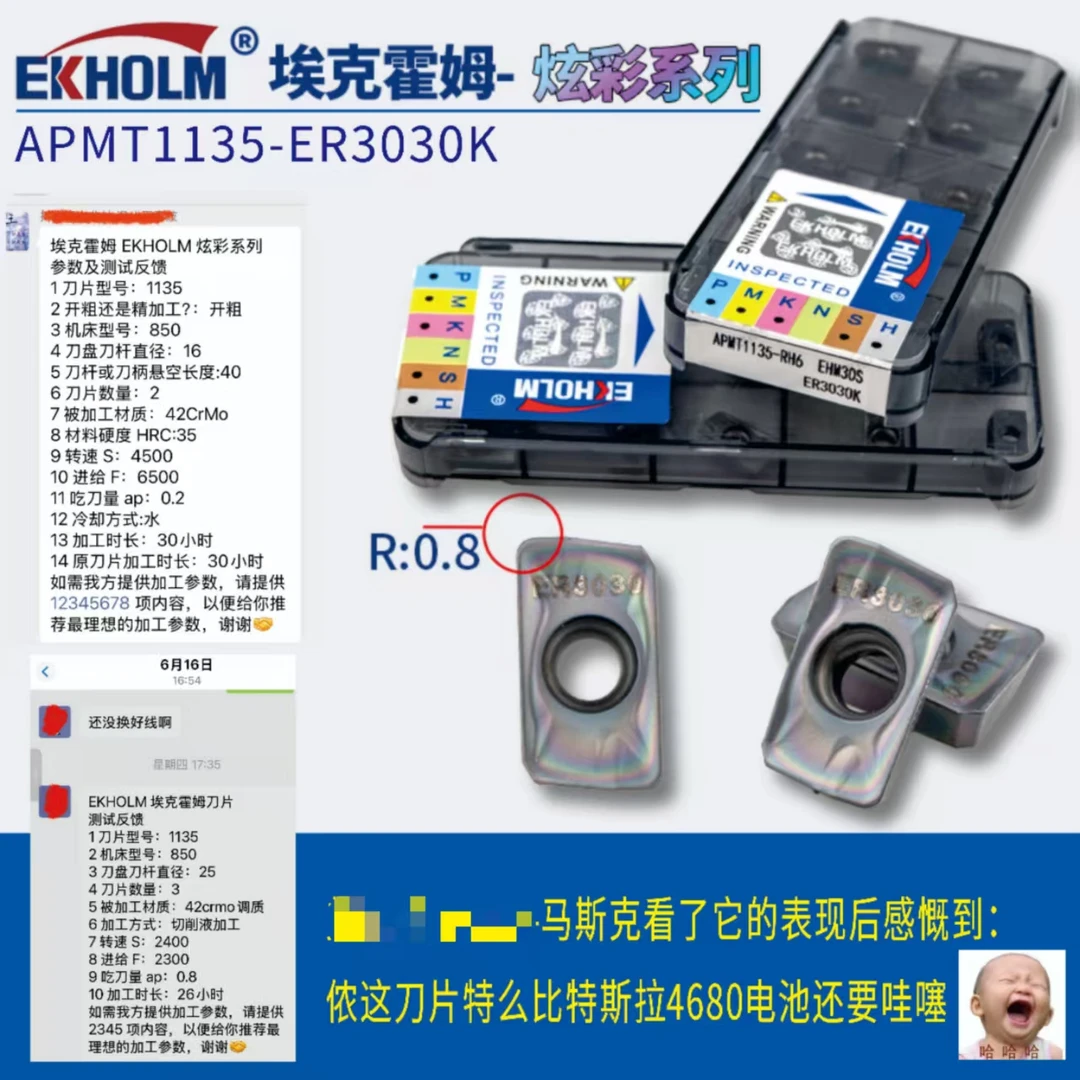 (华建刀具)欧洲瑞典进口EKHOLM埃克霍姆炫彩系列多功能数控刀片