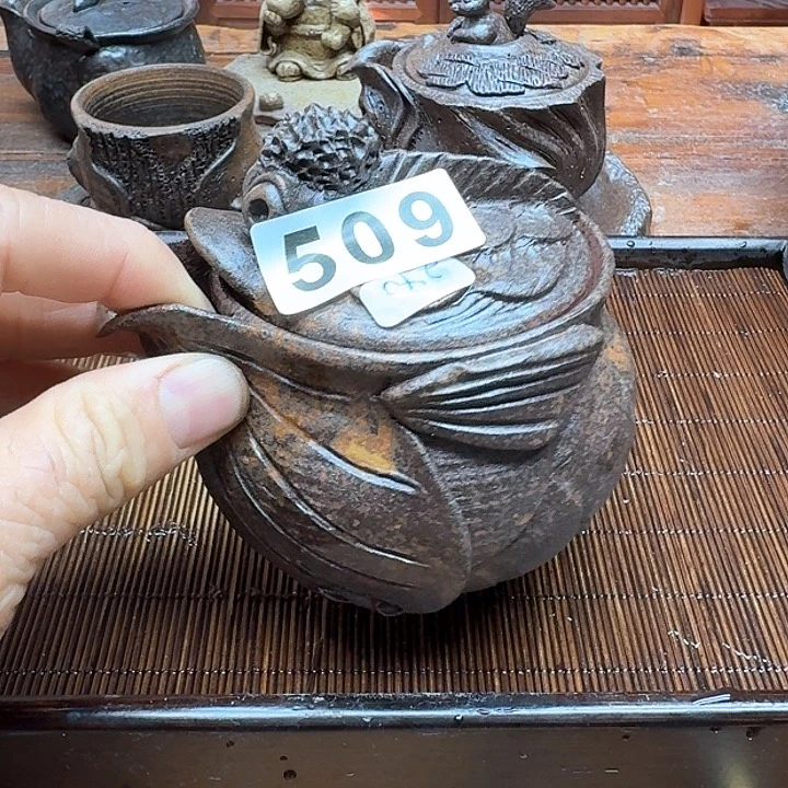 纯手工制作粗陶茶具