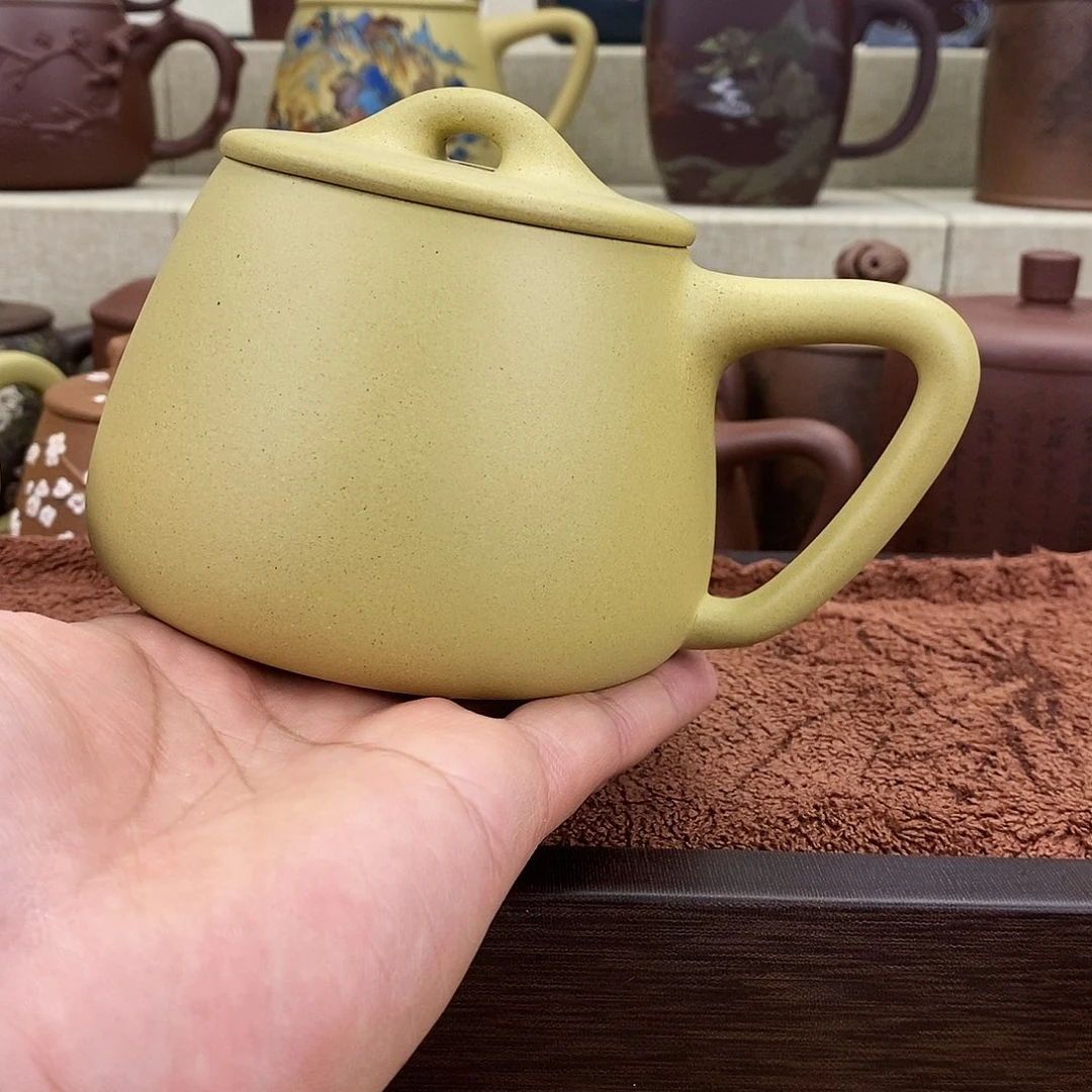 紫砂茶杯本绿素石瓢