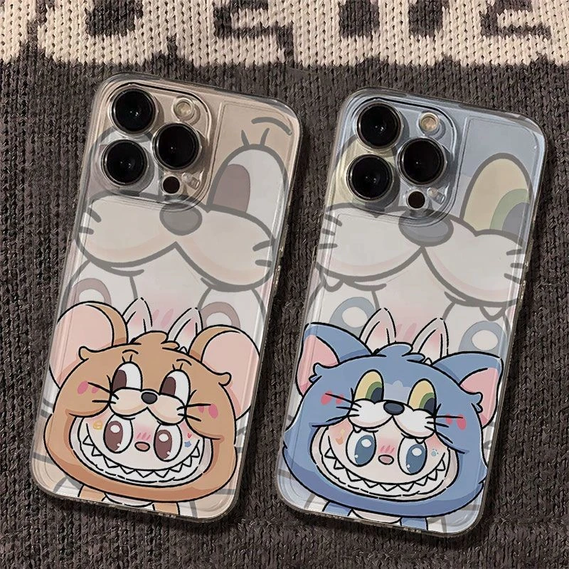 拉布布情侣太空手机壳适用于苹果15透明iphone14手机壳1312pro