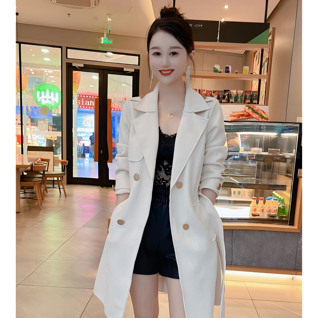 女士秋款爆款2025新款正品生日高档收腰显瘦风衣风衣外套女小个子