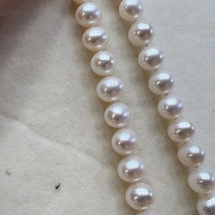 银S925镶嵌颈饰淡水珍珠➕9-10高品极光炫彩