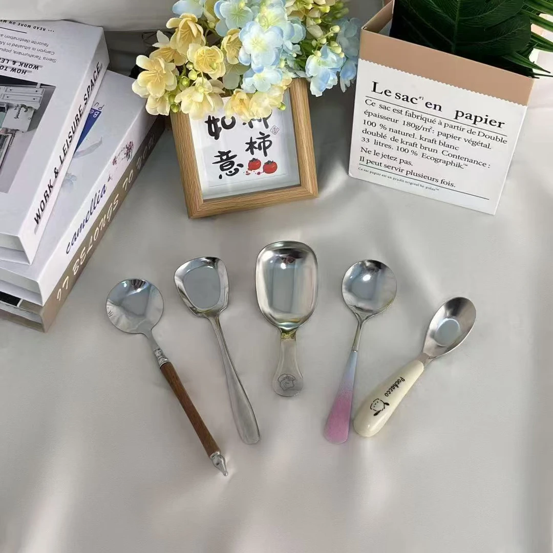 【5个勺】精美勺子套装吃饭勺喝汤不锈钢耐用高颜值性价比厨房配件