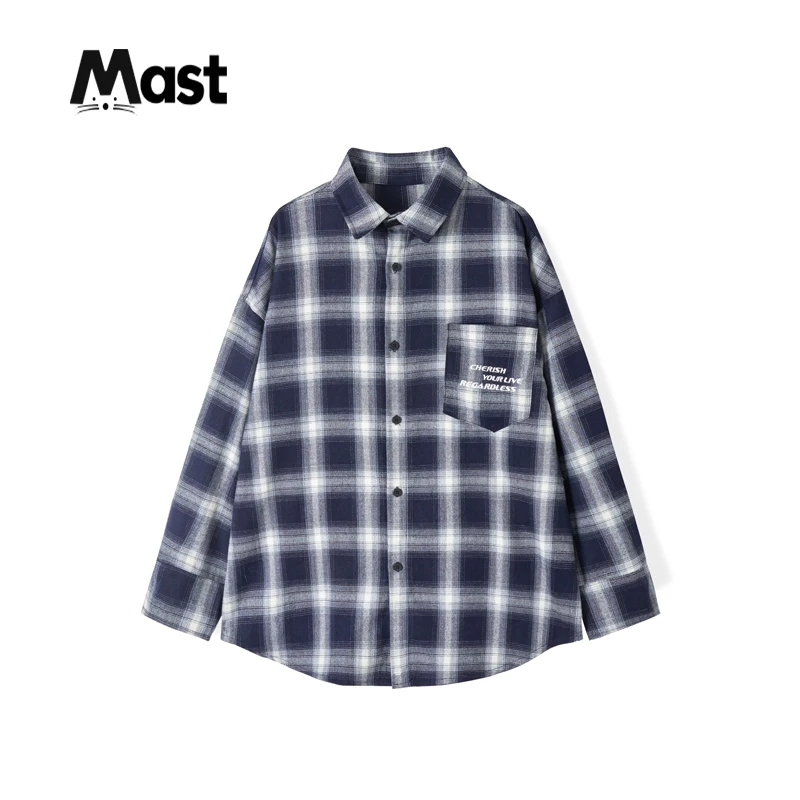 Mast『特丽纶格纹面料』2025年春夏青少年男女百搭格子衬衫