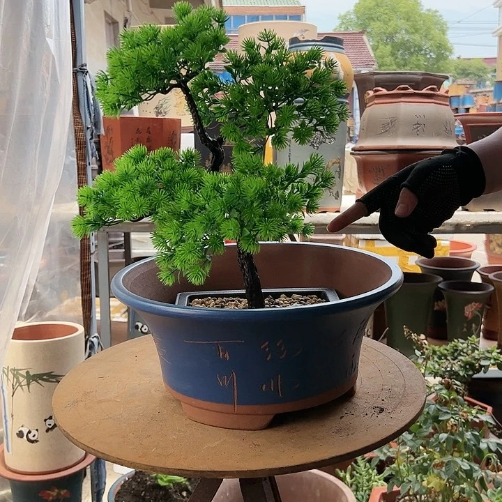 宜兴紫砂花盆33蓝票口