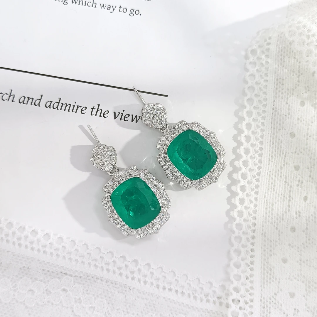 铜合金合成锆石耳饰 LL11ZSS-31868 耳饰时尚欧美气质百搭大气