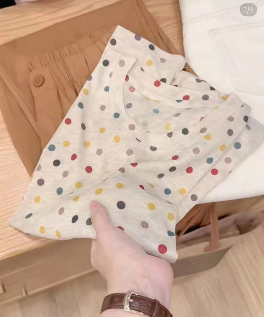 hxx波点T恤短袖夏季1